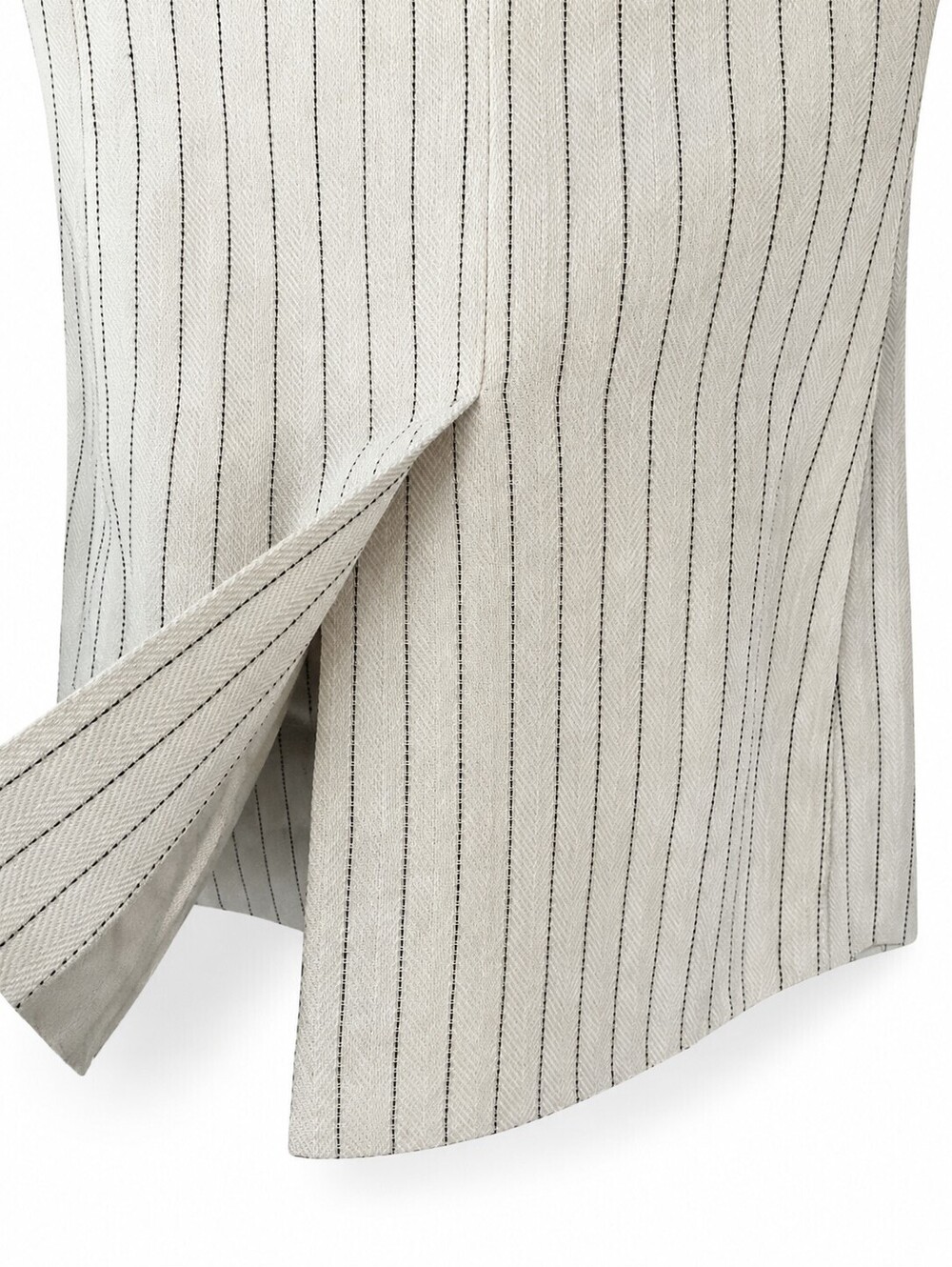 PAIGE Size 2 Hourglass Cinched Waist Pinstripe Double Breasted Power Blazer $399 - Picture 9 of 13